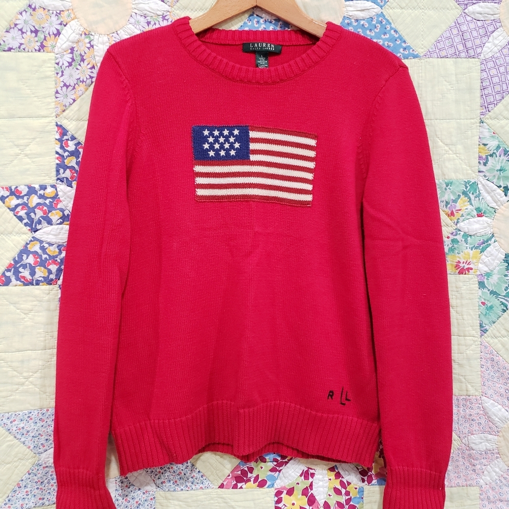 Ralph Lauren American Flag Sweater